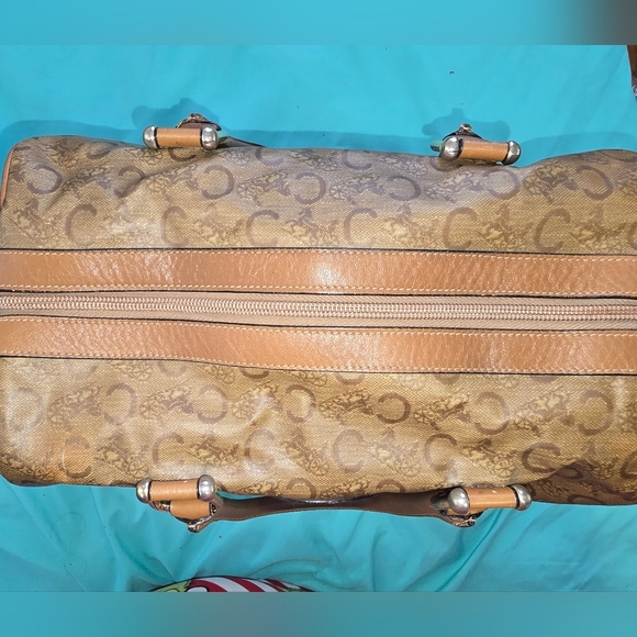 Celine Brown Travel Bag with Leather Accents - Picture 11 of 13